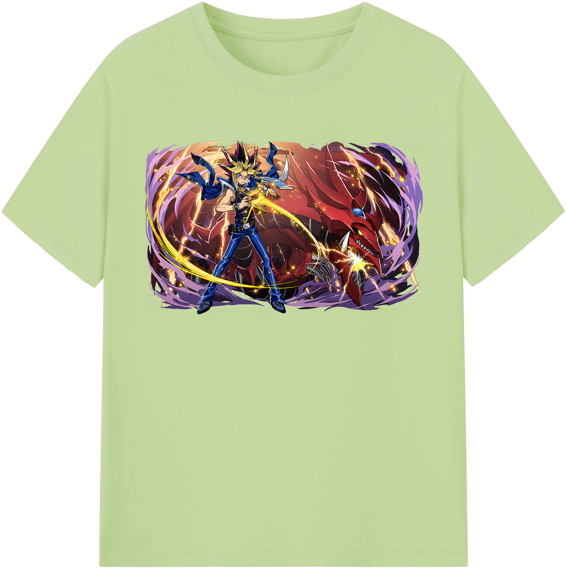 （画像用） 遊☆戯☆王 Yu-Gi-Oh! 綿100％半袖Tシャツ（フロントプリント）